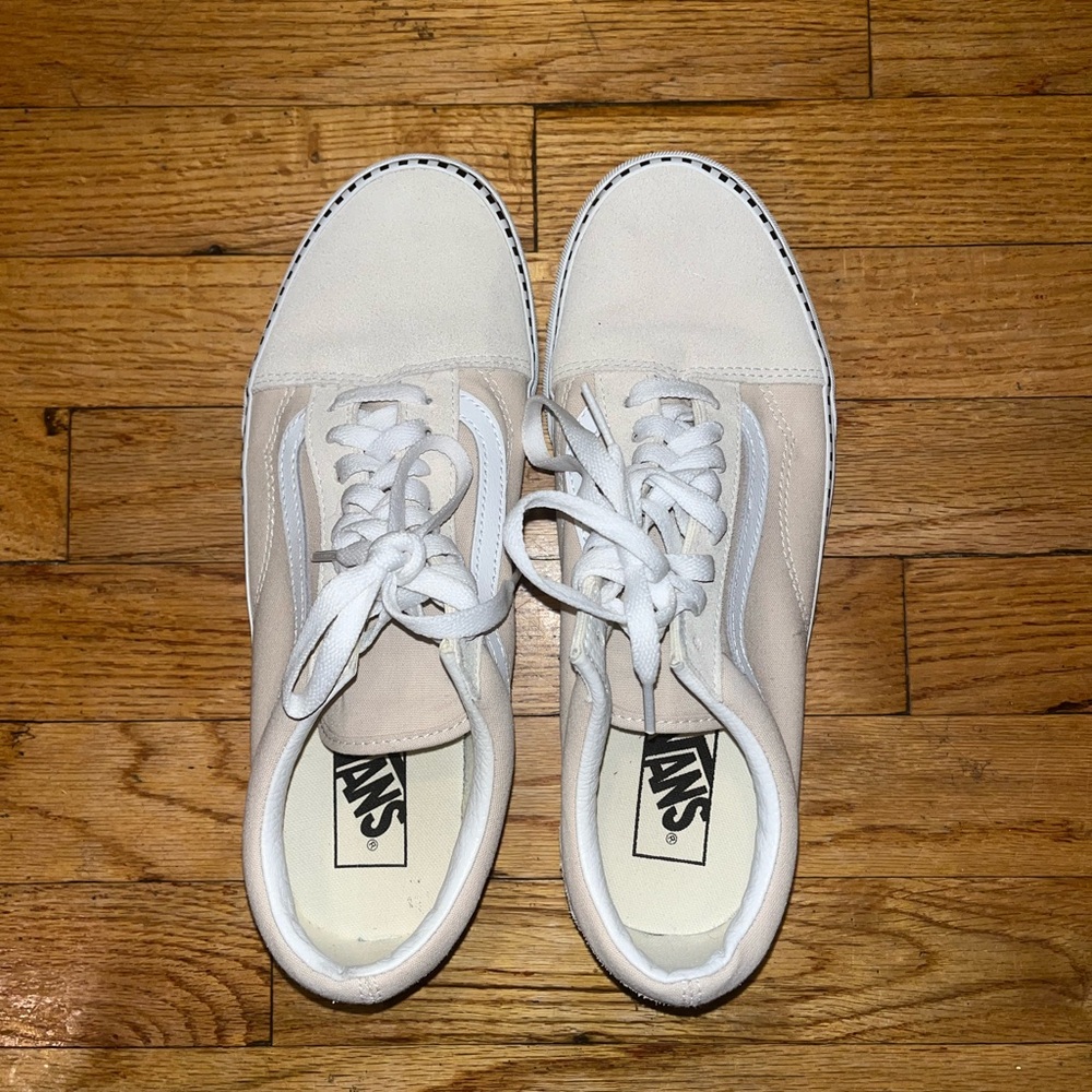 Vans White and Cream Sneakers